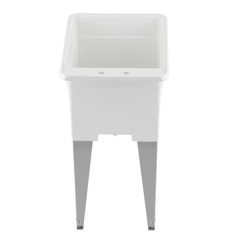 18 In. X 24 In. Plastic Utilatub Single Laundry Tub in White