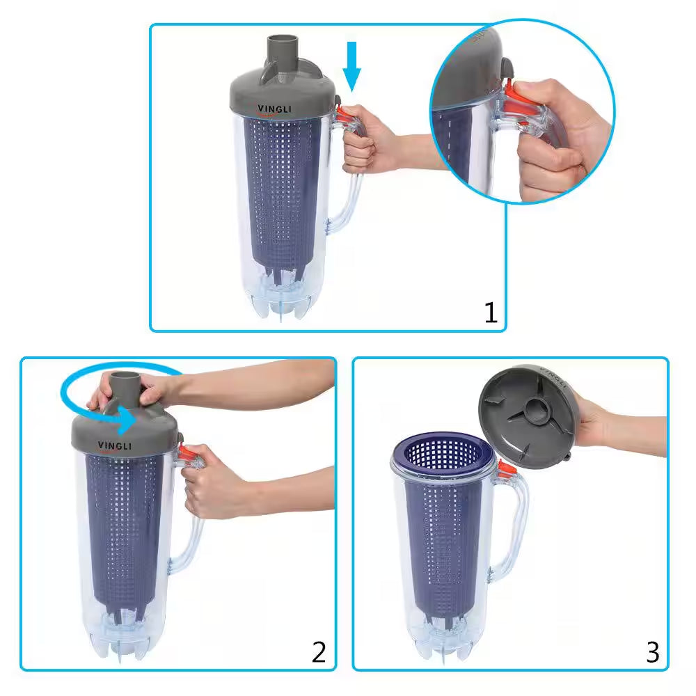 Leaf Canister with Plastic Mesh Basket Leaf Trap for Automatic Pool Vacuum Cleaner Sweeper