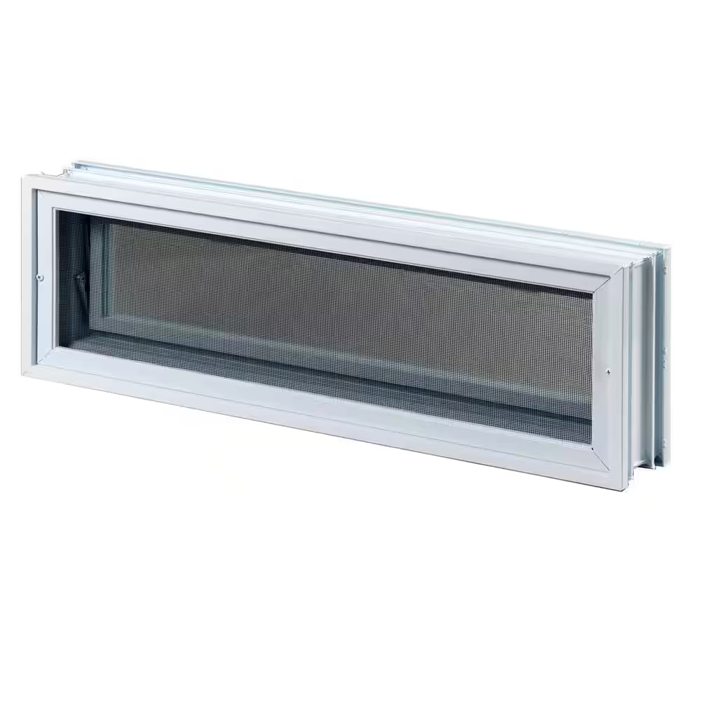 3 In. Thick Series 24 In. X 6 In. X 3 In. Hopper Vent for Glass Block Windows (Actual 23.25 In. X 5.75 In. X 3.12 In.)