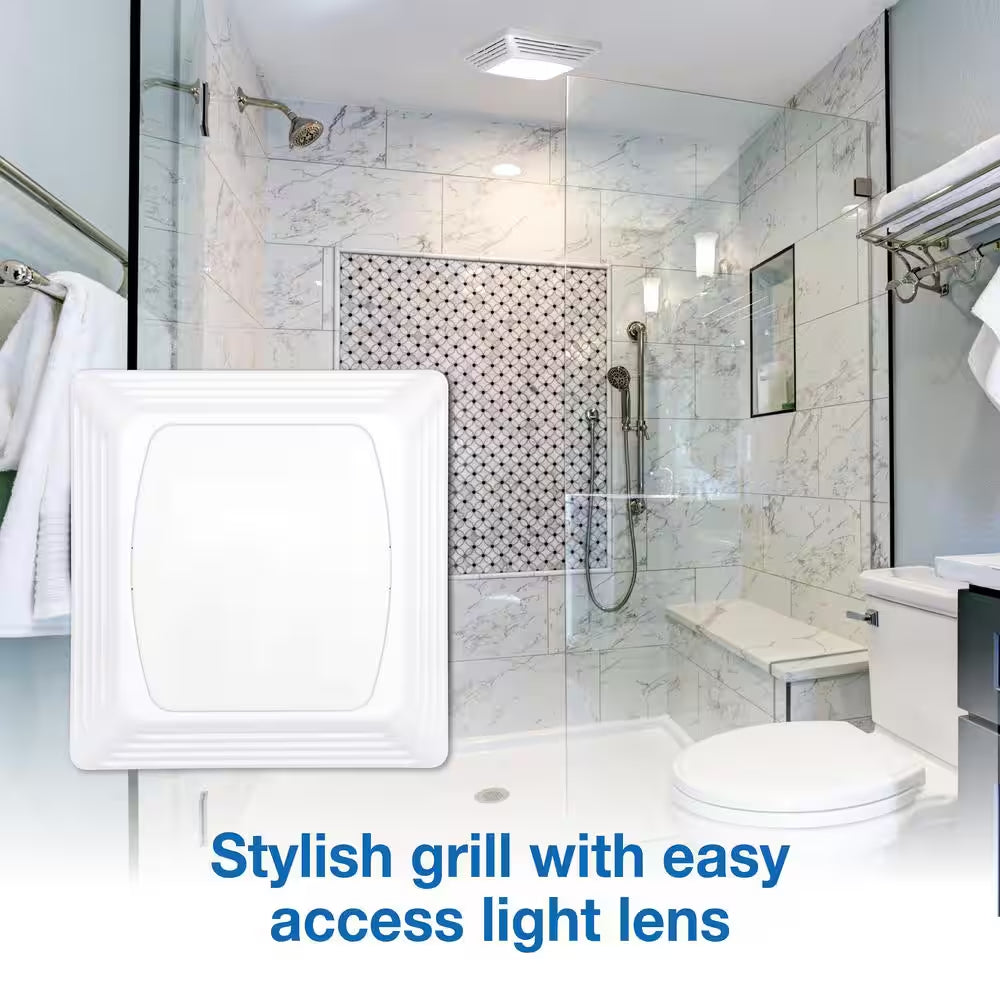 Advantage 50 CFM Ceiling Bathroom Exhaust Fan with Light