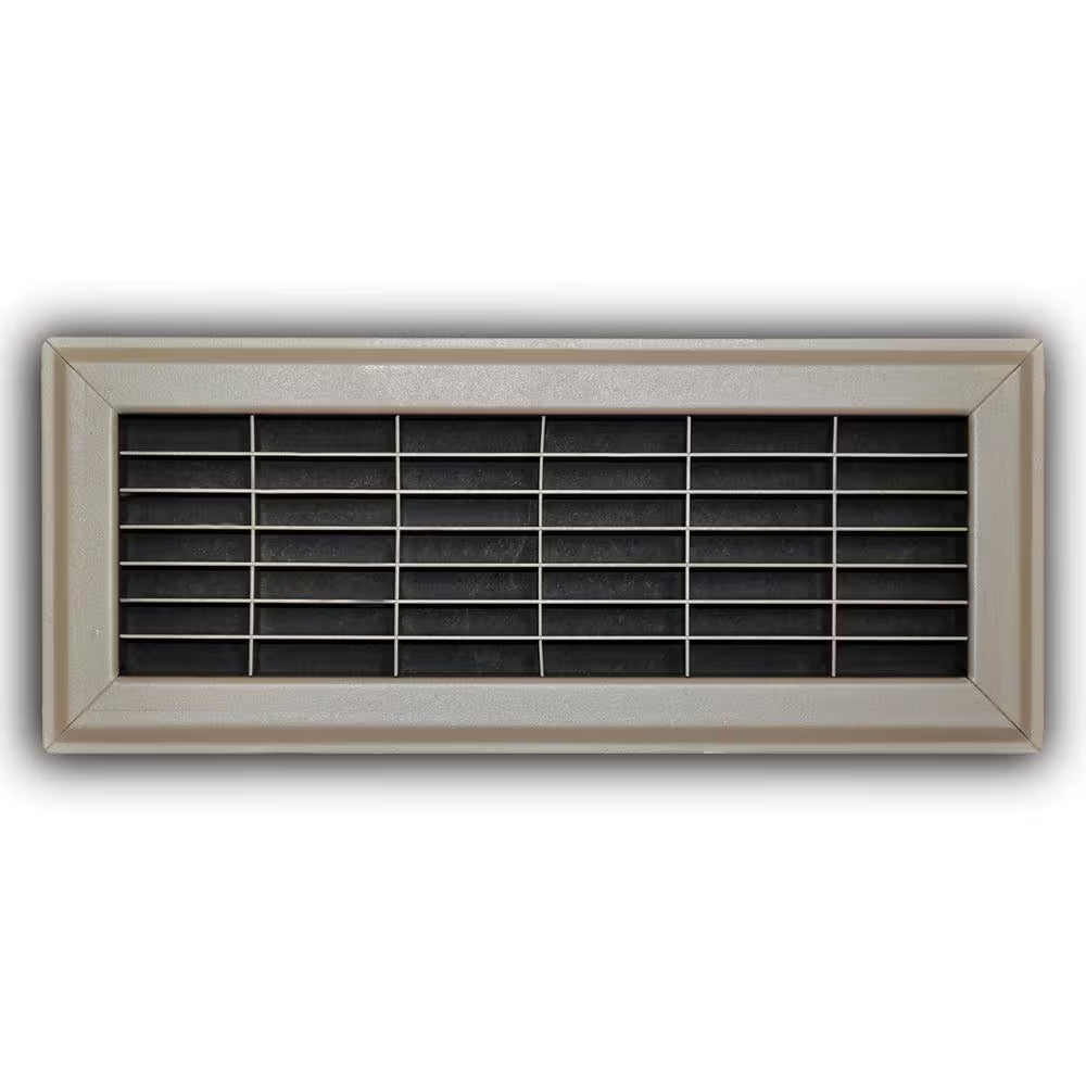 4 In. X 12 In. Heavy Duty Steel Floor Return Air Grille in Brown