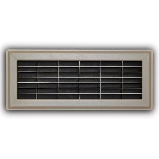 4 In. X 12 In. Heavy Duty Steel Floor Return Air Grille in Brown