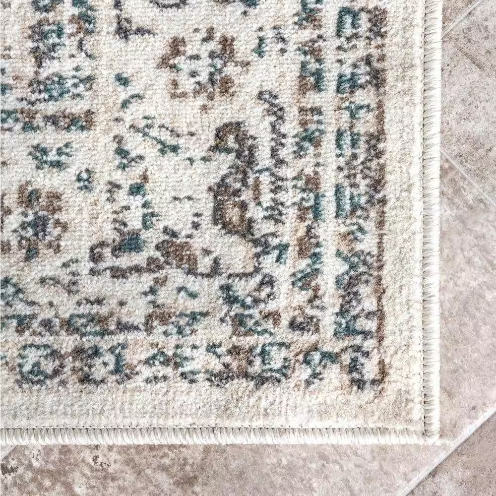 Vintage Tanith Cream 8 Ft. X 10 Ft. Living Room/Bedroom/Dining Room Area Rug