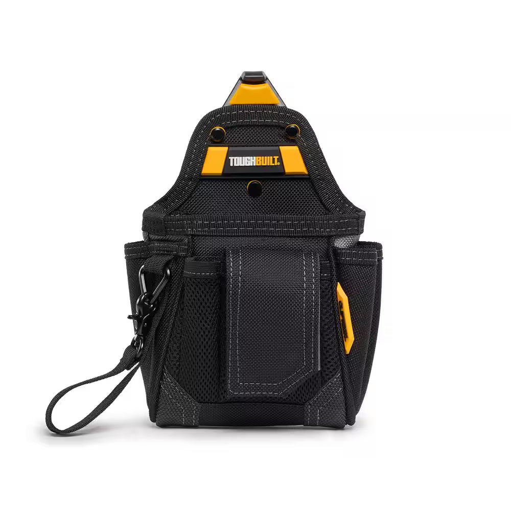 7.5" Warehouse Pouch in Black with 9 Pockets, Heavy Duty Tape Loop and Rugged Reinforced Construction