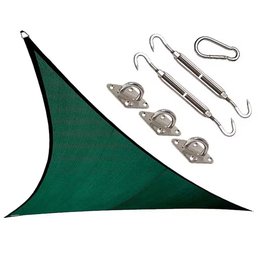 Coolhaven 12 Ft. X 12 Ft. Heritage Green Triangle Shade Sail with Kit