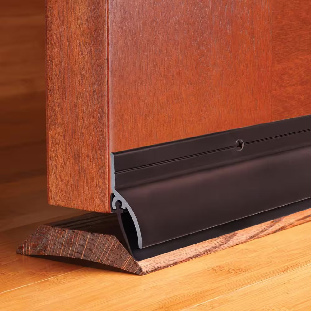 DB037 1.875 In. X 36 In. Vinyl Insert with Drip Cap Bronze Door Sweep