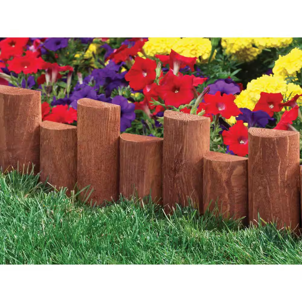 3 Ft. Wooden Half-Log Landscape Edging