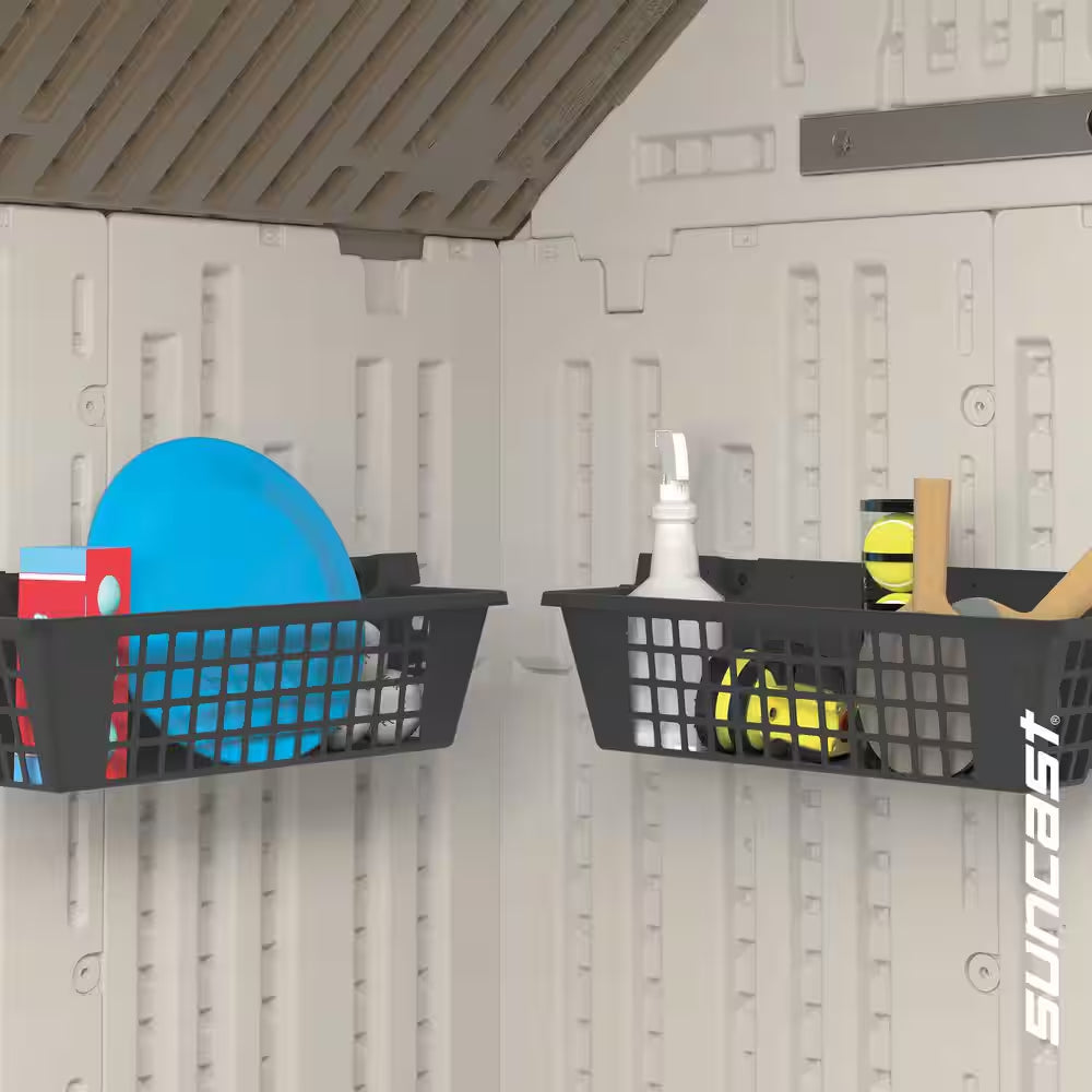 25 In. Plastic Storage Shed Basket Accessory Kit (2-Pack)