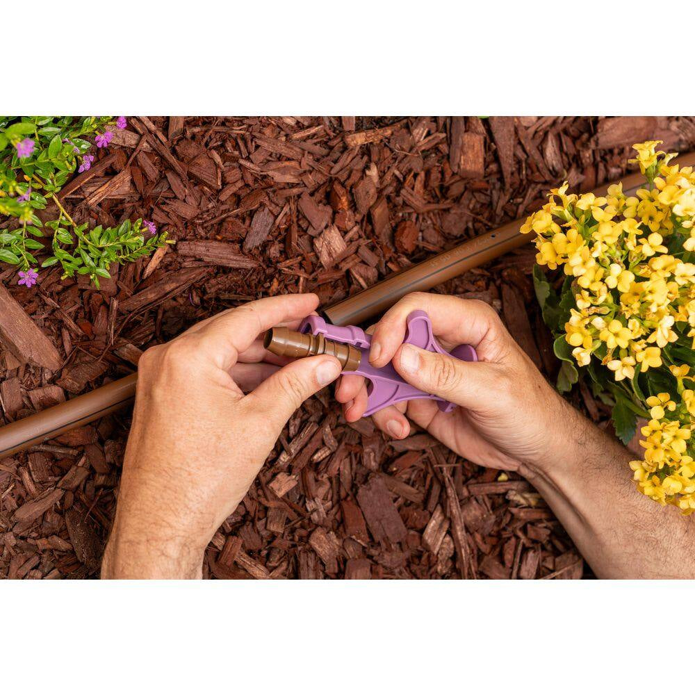 1/2 In. Barbed Couplings for Drip Tubing, Brown (20-Pack)