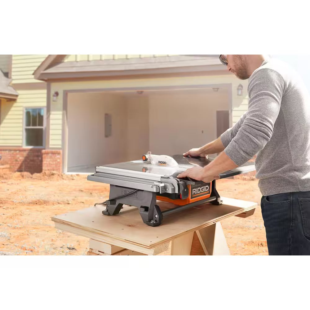 6.5-Amp 7 In. Blade Corded Table Top Wet Tile Saw