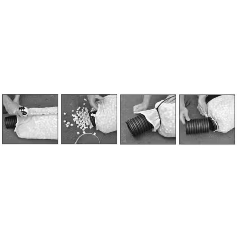 3 In. X 10 Ft. Ez-Drain Prefabricated French Drain. with Pipe