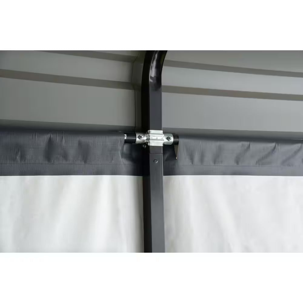 10 Ft. W X 15 Ft. D Enclosure Kit for Carport with Convenient Drive-Through Access and Heat-Sealed Seams
