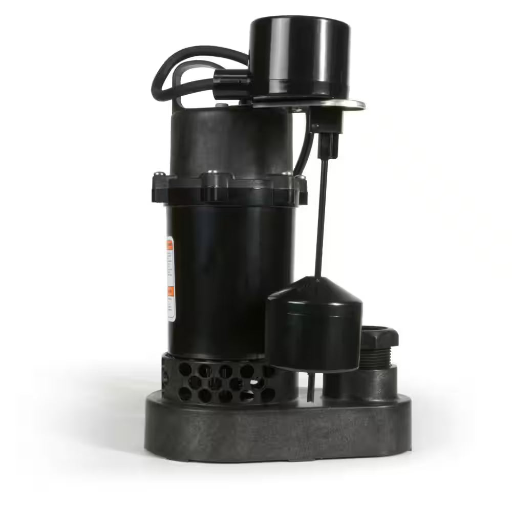 1/3 HP Aluminum Submersible Sump Pump Vertical Switch