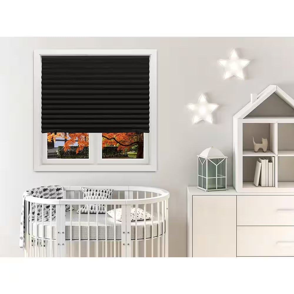 Black 36 In. X 72 In. Blackout Paper Cordless Temporary Blind/Shade