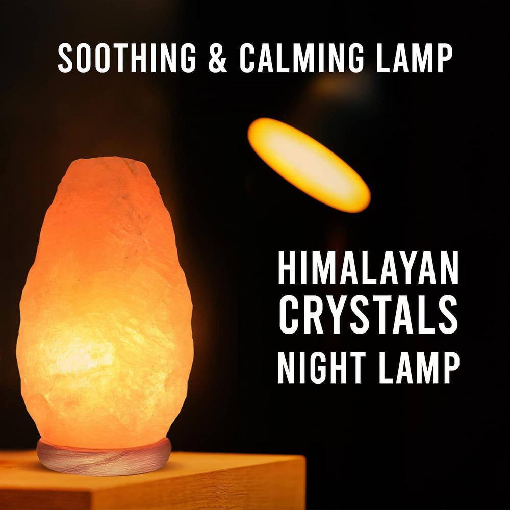 Himalayan Salt Lamp, 10 In. Tall, Night Light Table Lamp, with Dimmer Switch, 4 Lbs. to 6 Lbs.