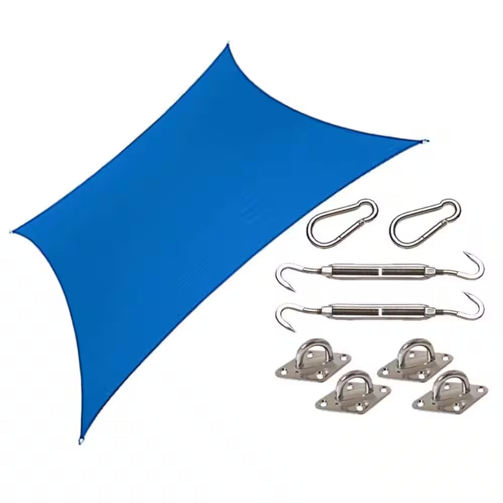 Coolhaven 12 Ft. X 12 Ft. Sapphire Square Shade Sail with Kit