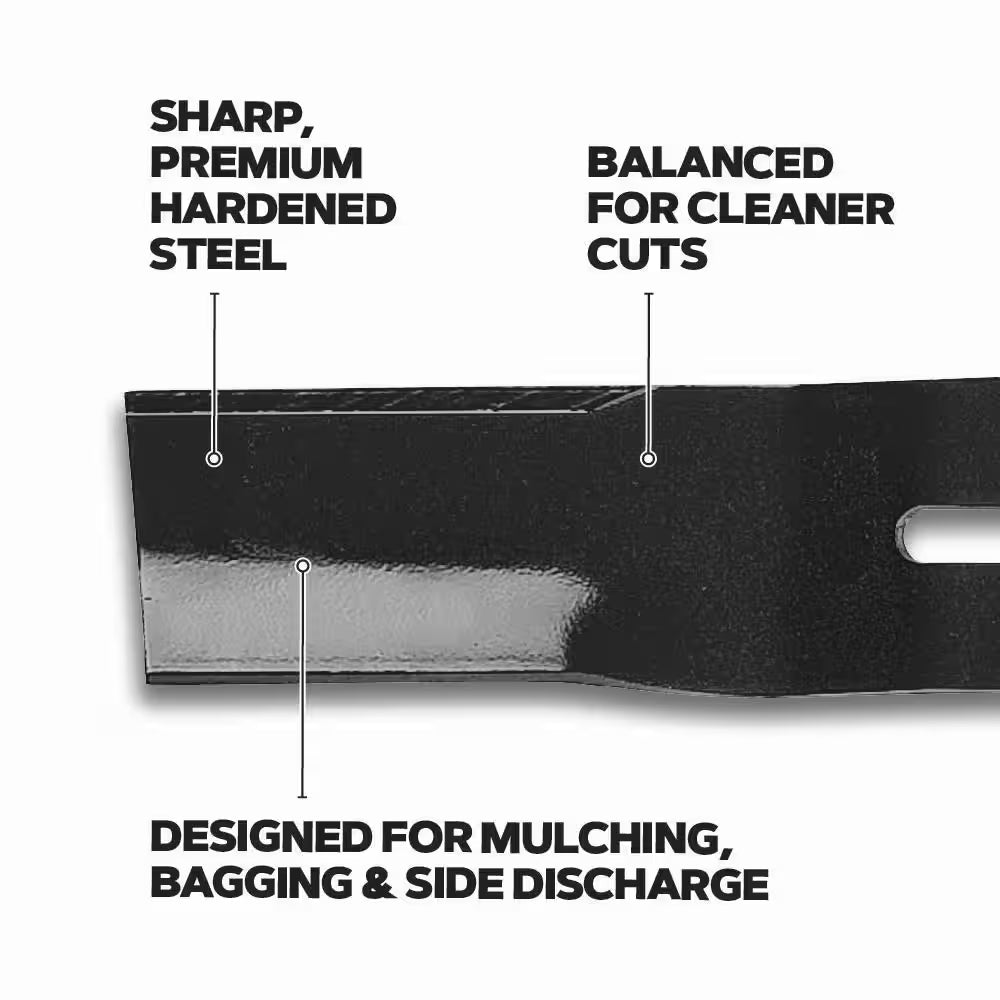 Lawnmower Blade for 21 In. Deck - 3-In-1 Blade: Mulches, Bags, and Discharges Clippings, Universal Fit (21UNR1311)