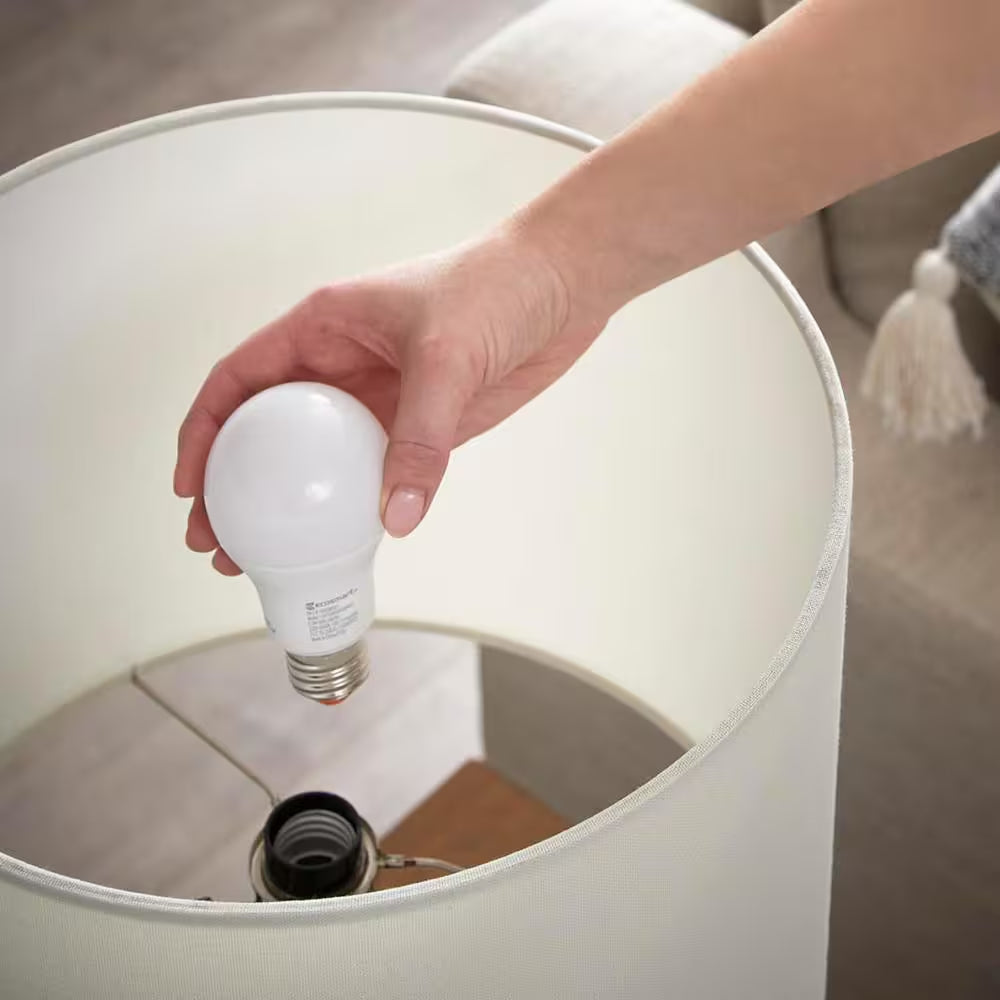 60-Watt Equivalent Smart A19 Color Changing CEC LED Light Bulb with Voice Control (4-Bulb) Powered by Hubspace