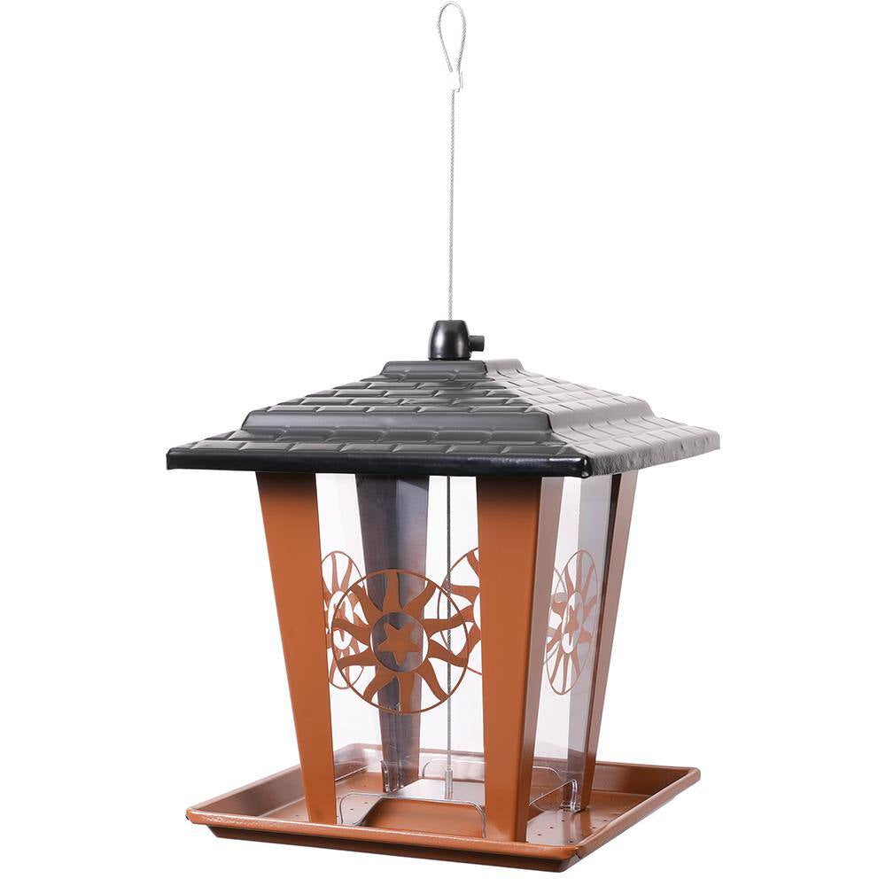 Sun and Star Lantern Rust-Resistant Durable Easy-To-Fill Hanging Bird Feeder - 3.5 Lb. Capacity