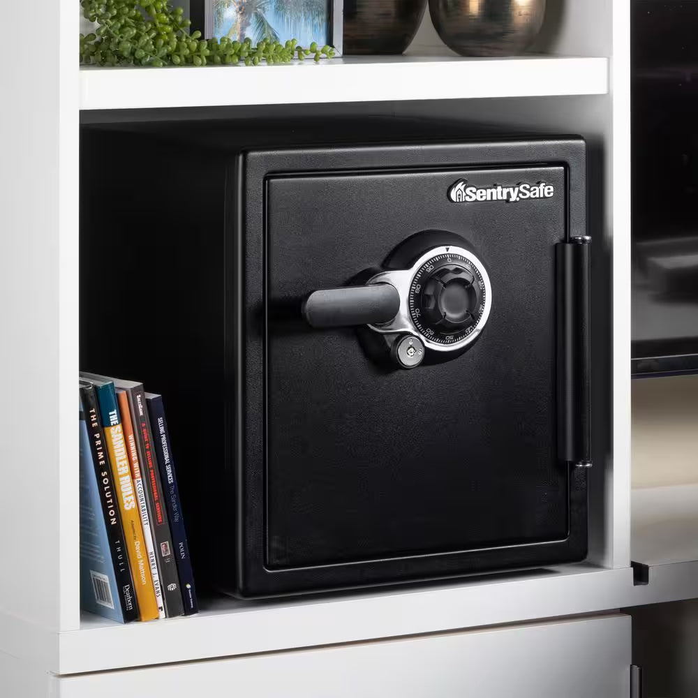 1.2 Cu. Ft. Fireproof & Waterproof Safe with Dial Combination Lock and Dual Key