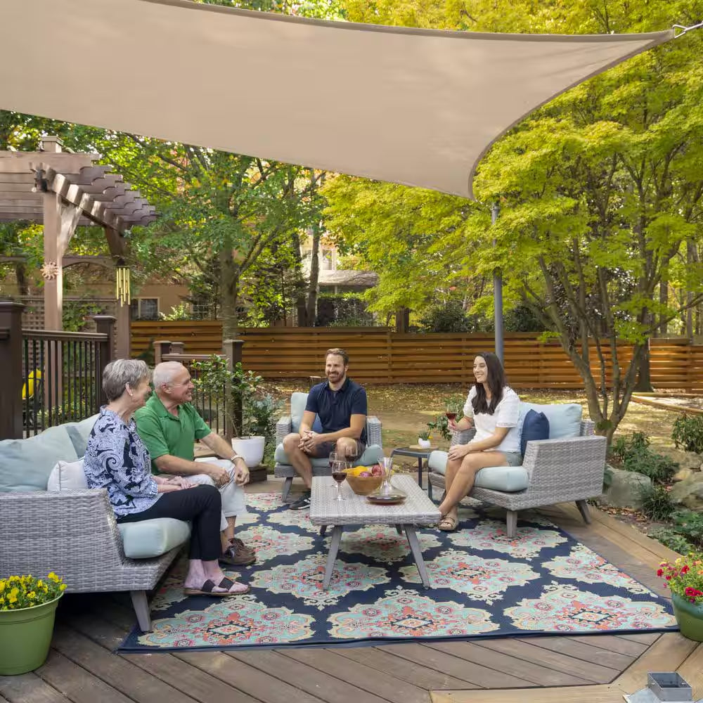 Premium Rectangle16. 5 Ft. X 9.9 Ft. Beech Shade Sail Kit