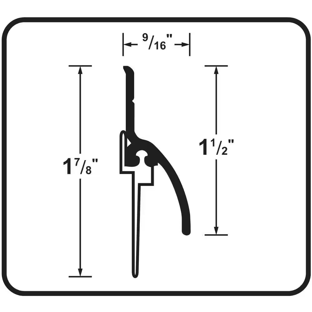 DB037 1.875 In. X 36 In. Vinyl Insert with Drip Cap Bronze Door Sweep