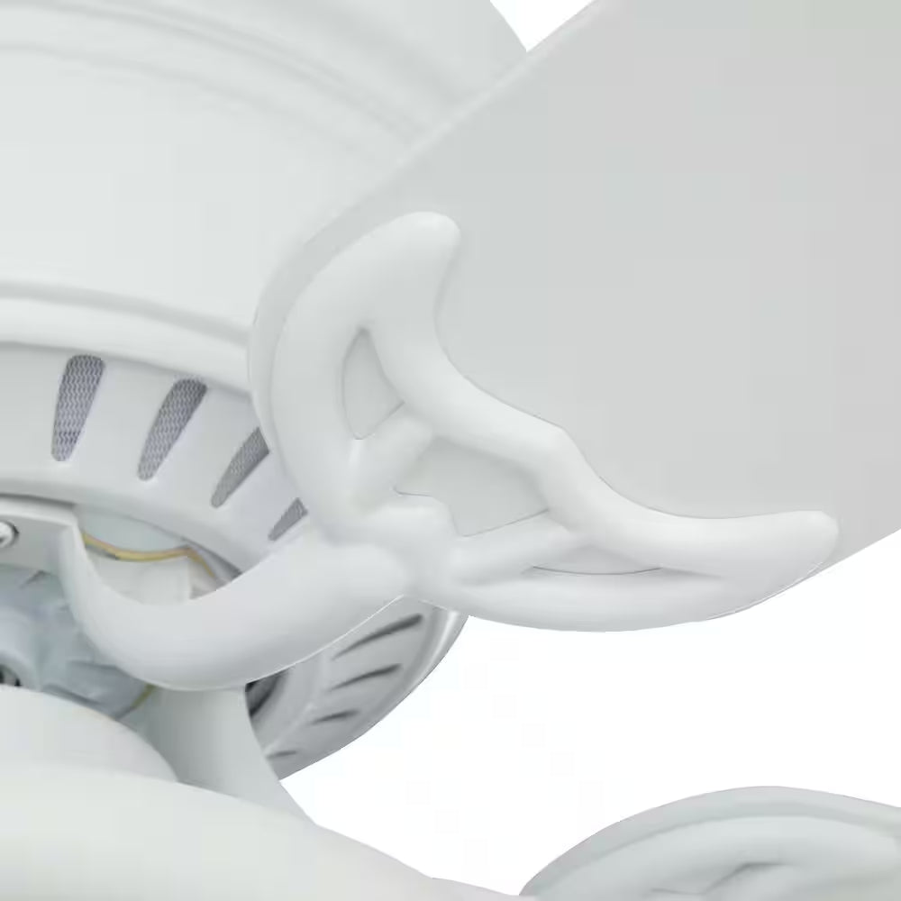 Hugger 44 In. LED Matte White Ceiling Fan