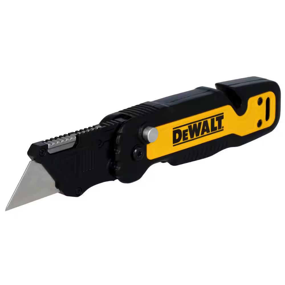 Push and Flip Folding Lock-Back Utility Knife with Blade Storage