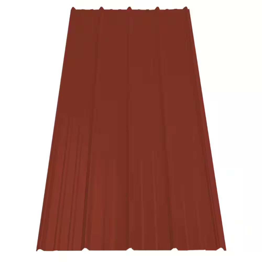 12 Ft. Sm-Rib Galvalume Steel 29-Gauge Roof/Siding Panel in Red