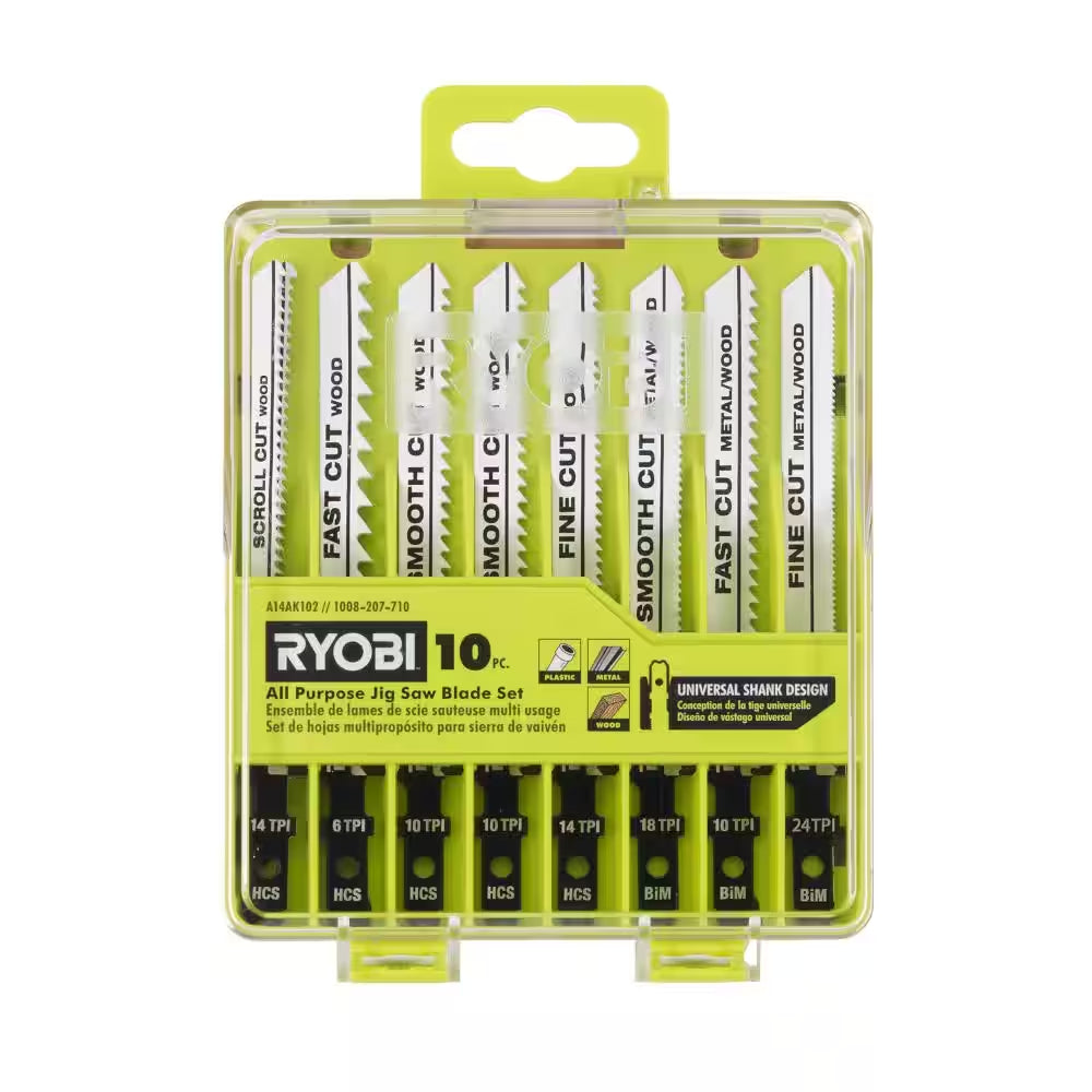 All Purpose Jig Saw Blade Set (10-Piece)