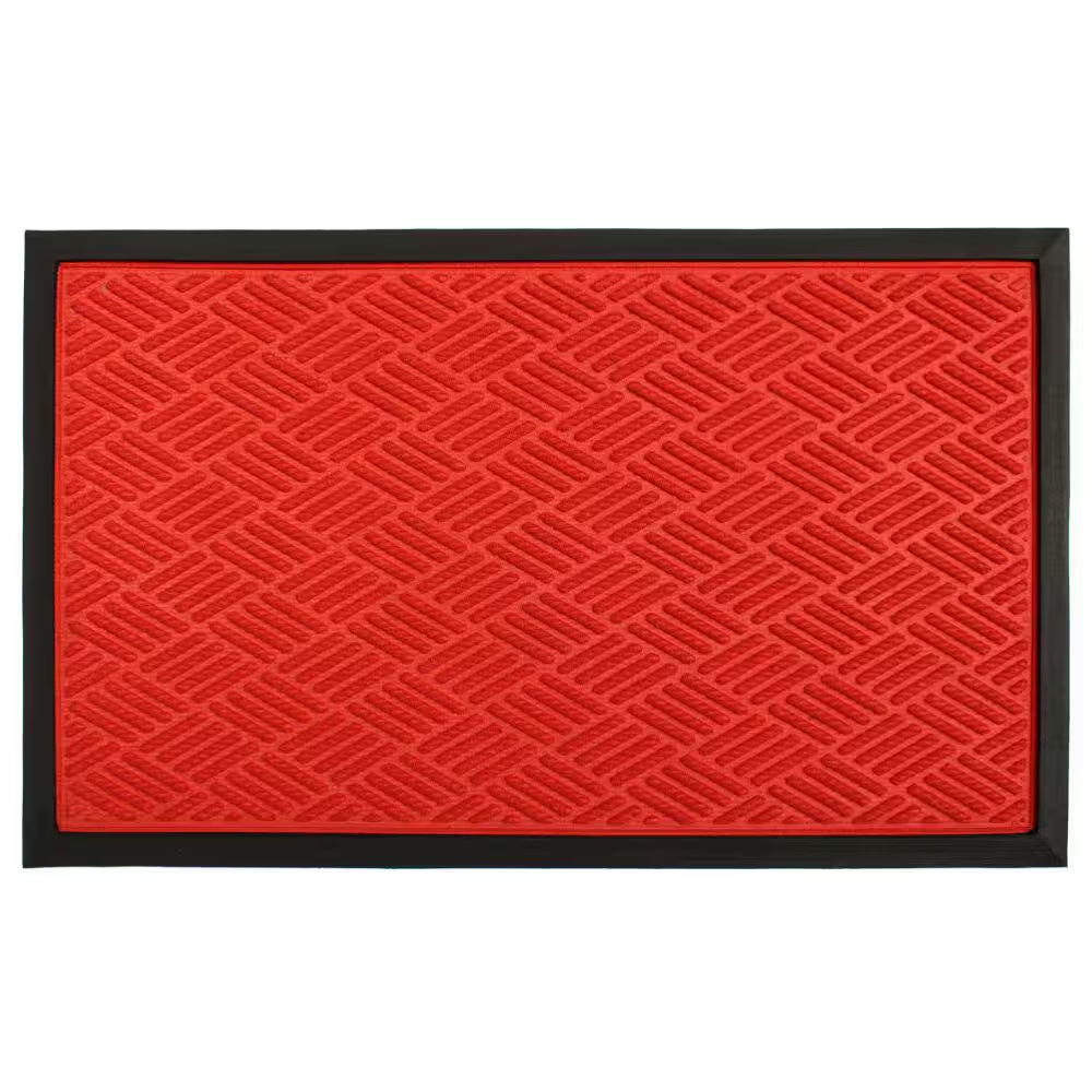 Patterned Orange 24 In. X 36 In. Rubber Non-Slip Indoor Outdoor Doormat