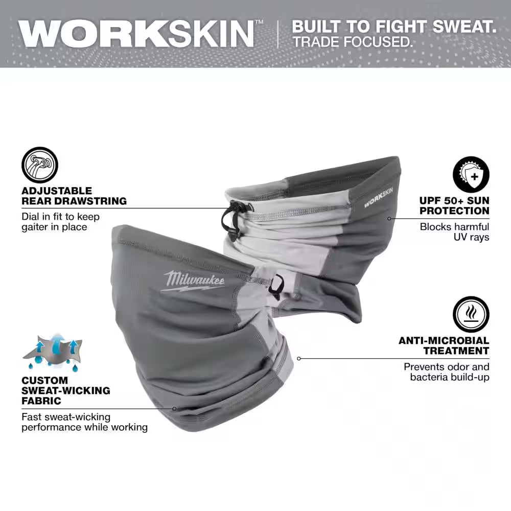 Gray WORKSKIN Performance Neck Gaiter Cap