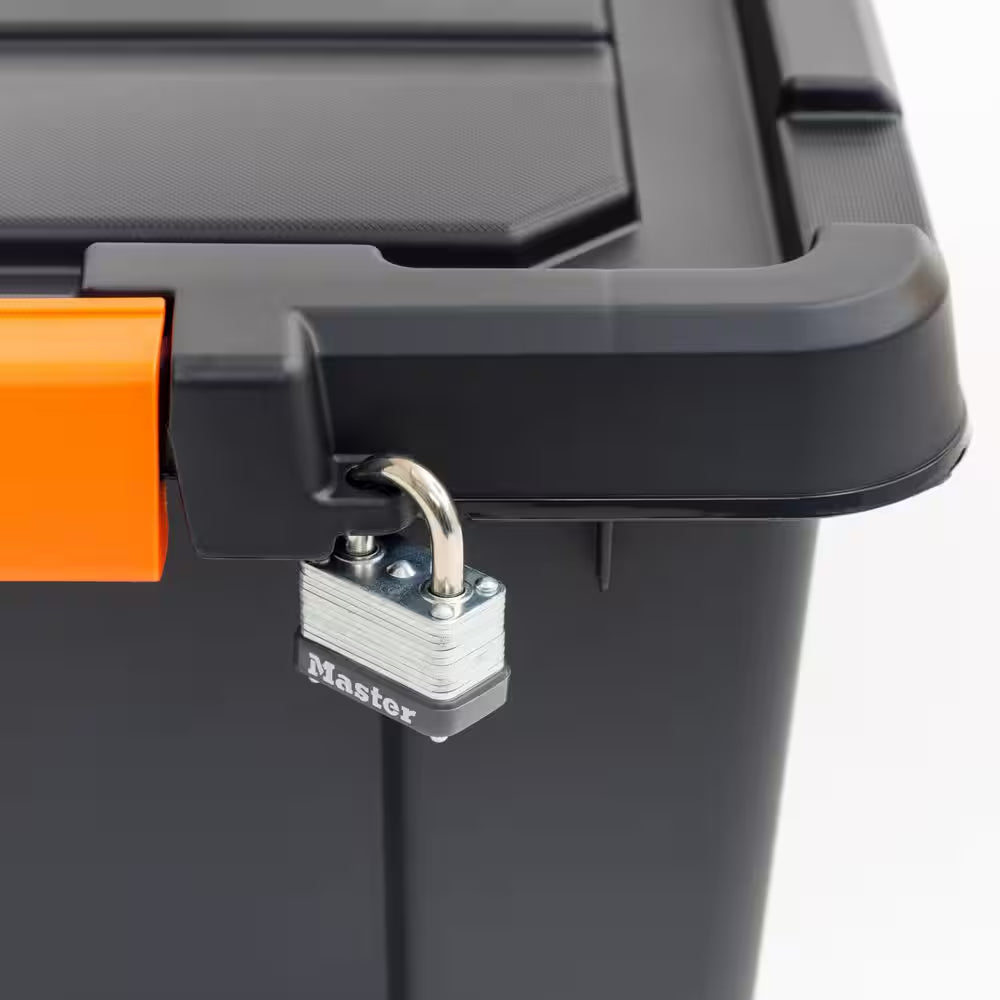 12 Gal. Heavy-Duty Stackable Storage Tote (Set of 4)