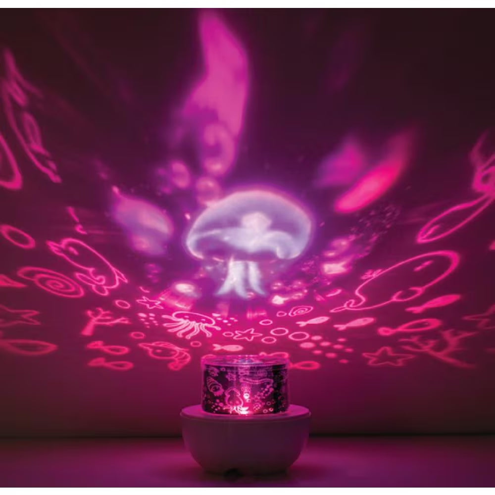 Multi-Color USB Powered Rotating Integrated LED Projector with Replaceable Slides