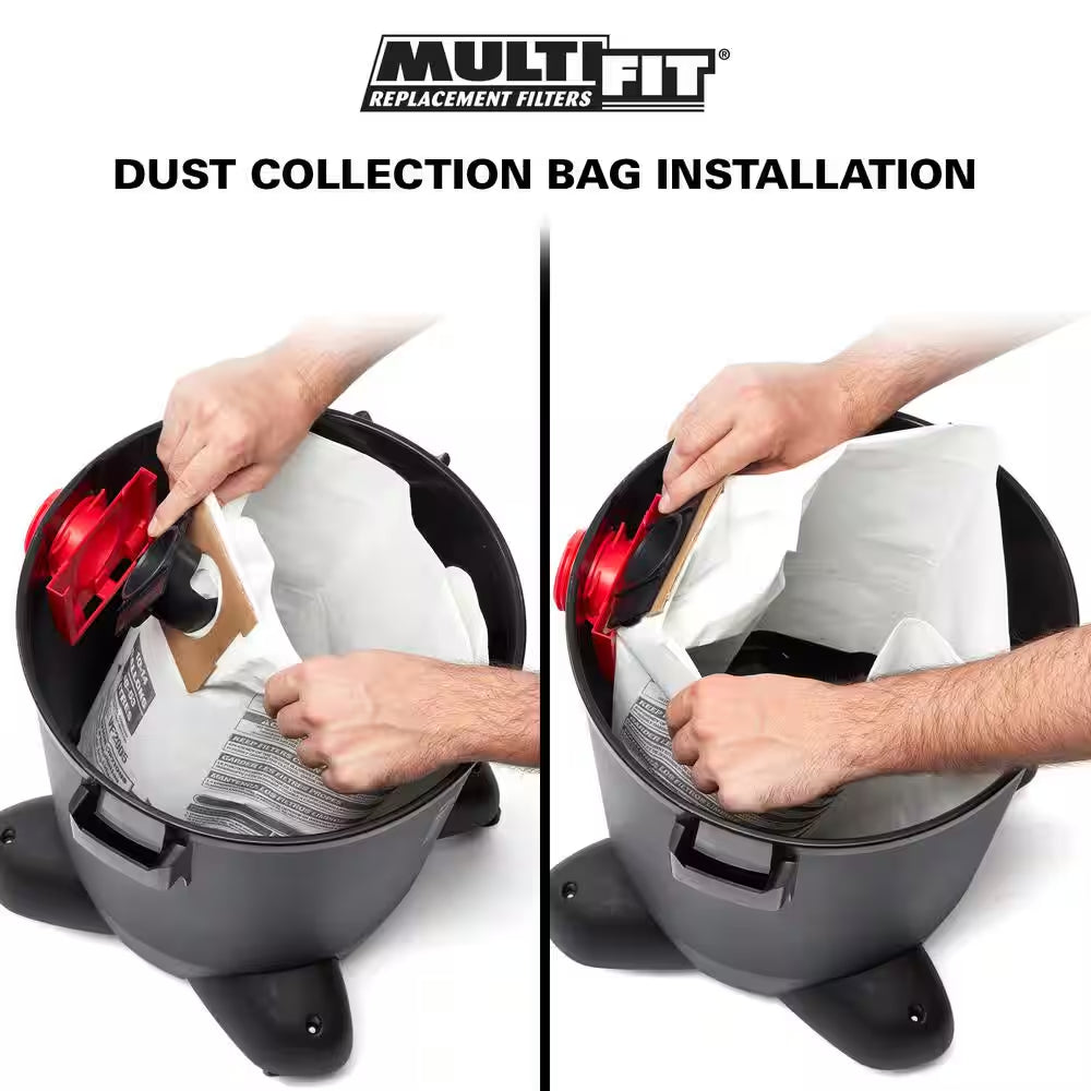 General Debris VF2005 Wet Dry Vac Dry Pick-Up Only Dust Collection Bags for 10-14 Gal. Shop-Vac Brand Shop Vacuums (3Pk)