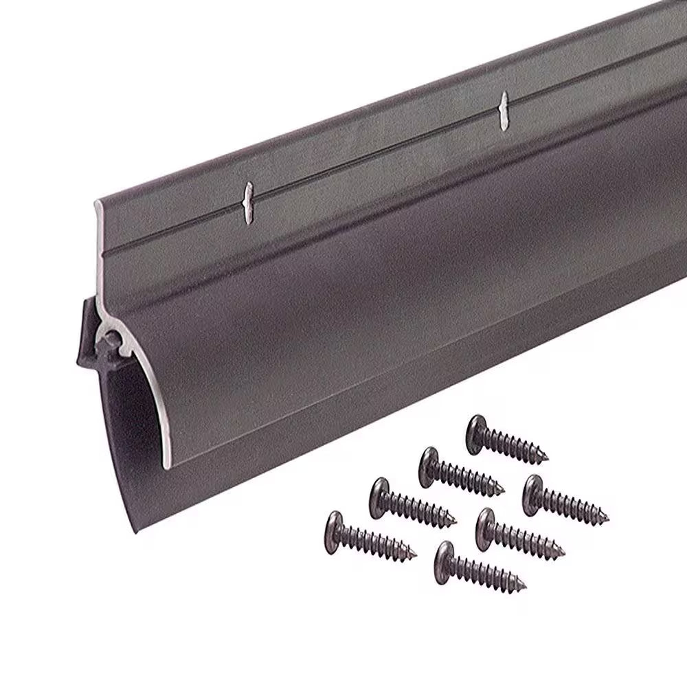 DB037 1.875 In. X 36 In. Vinyl Insert with Drip Cap Bronze Door Sweep