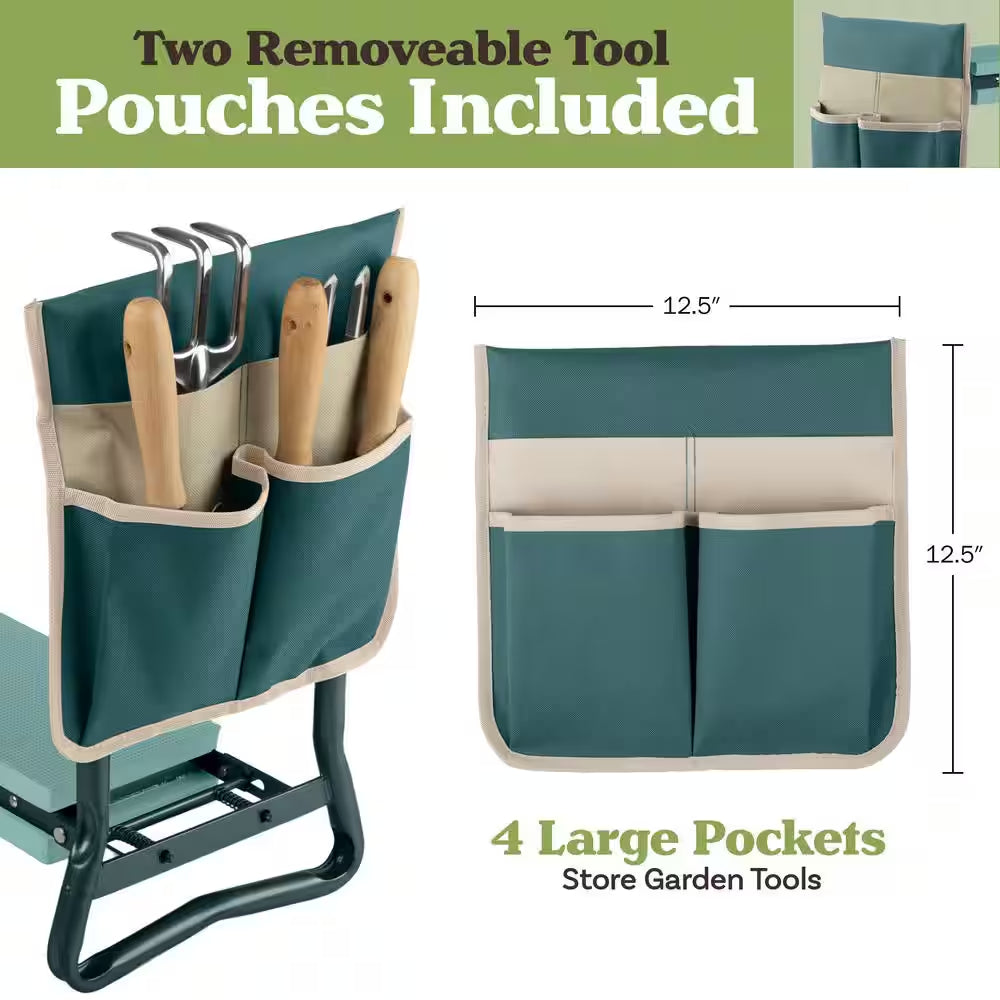 Gardening Kneeling Bench with Tool Pouches