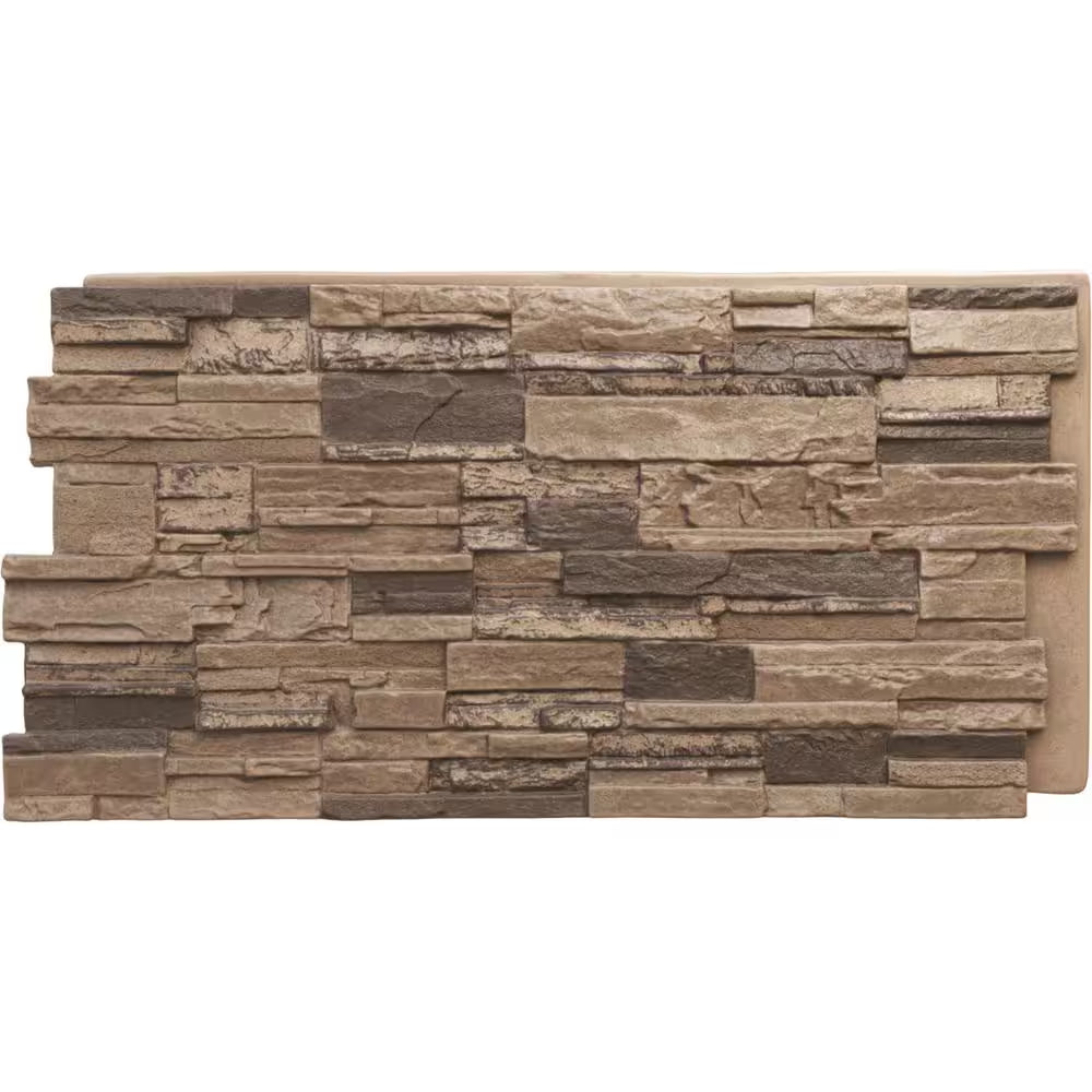 48-5/8 In. X 24-3/4 In. Cascade Stacked Stone, Stonewall Faux Stone Siding Panel