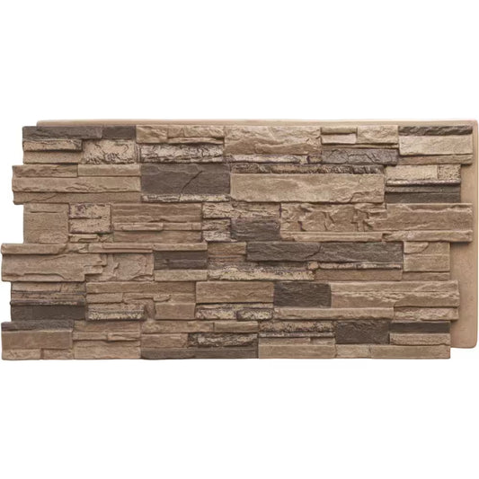 48-5/8 In. X 24-3/4 In. Cascade Stacked Stone, Stonewall Faux Stone Siding Panel