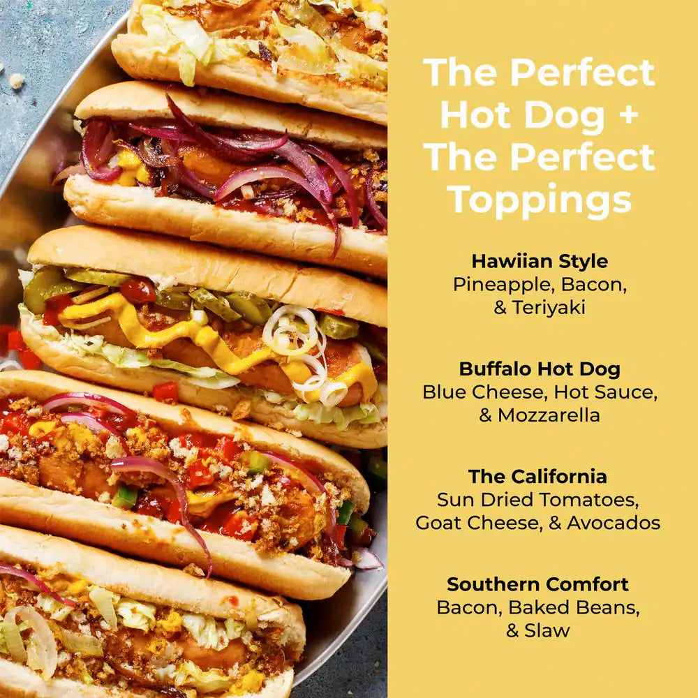 Pop-Up 2-Hot Dog and Bun Toaster with Mini Tongs