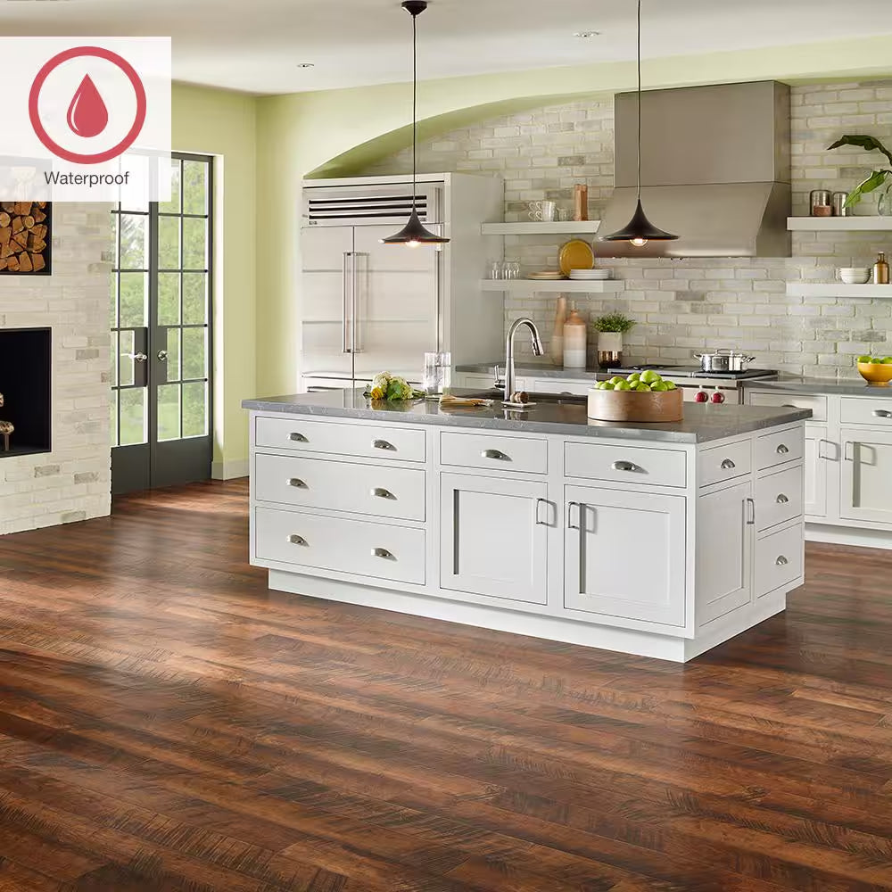 Outlast+ Antique Cherry 12 Mm T X 6.1 In. W Waterproof Laminate Wood Flooring (16.12 Sq. Ft./Case)