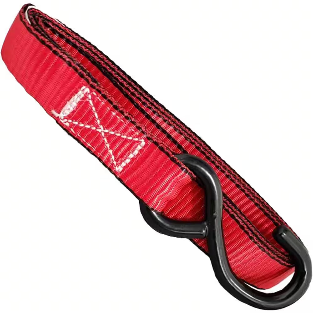 1 In. X 15 Ft. Cam Buckle Tie-Down Strap with 1500 Lbs. S-Hook Design