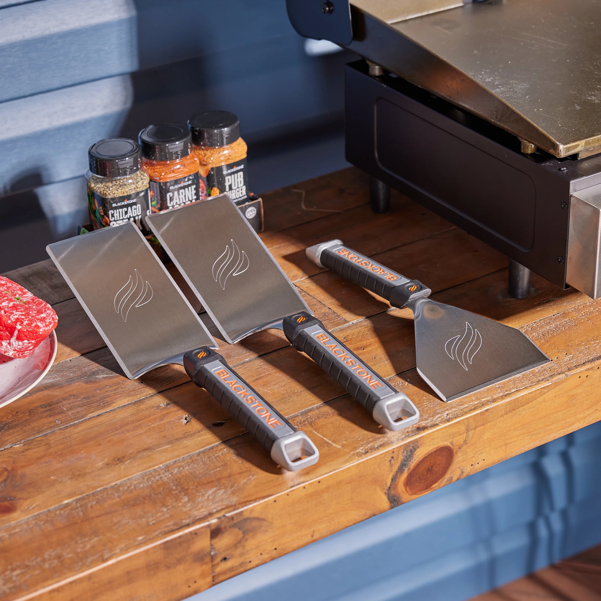 Culinary Spatulas and Scraper Toolkit 3 -Piece Stainless Steel Spatula