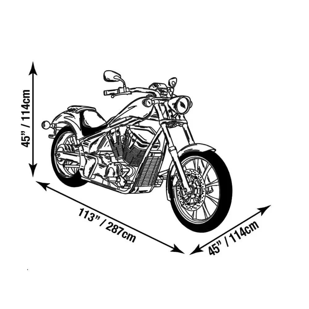 GT Series 113 In. X 45 In. X 45 In. Extra-Large Motorcycle Cover