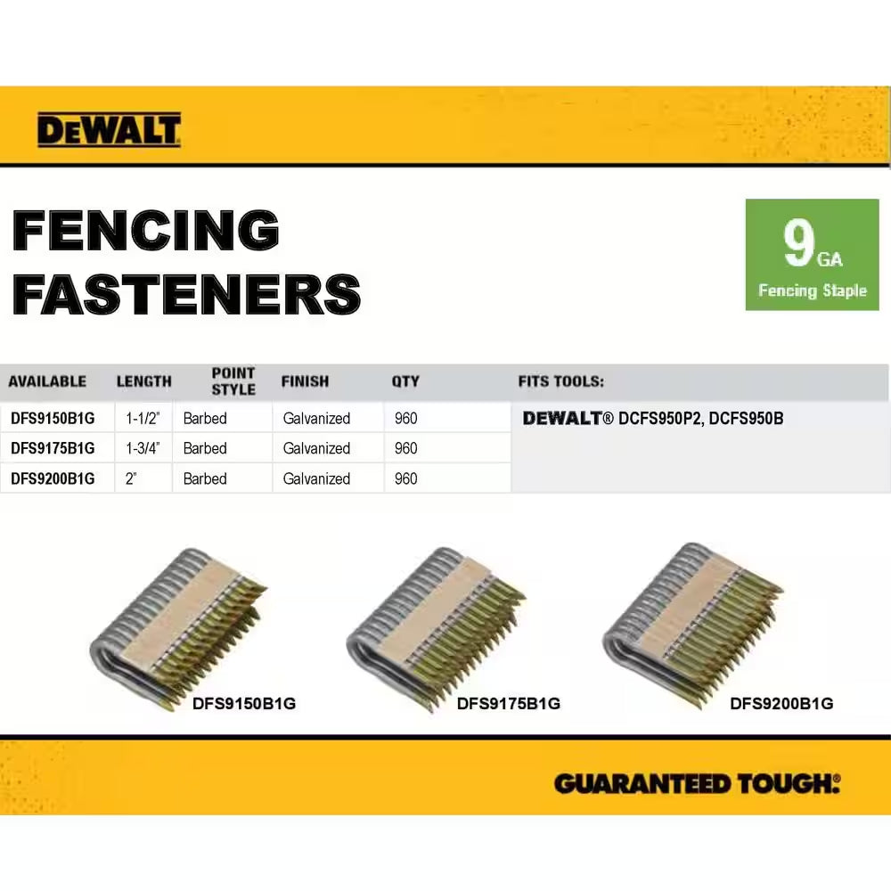 1.5 In. X 9-Gauge Galvanized Barbed Paper Tape Fencing Staples (960 per Box)