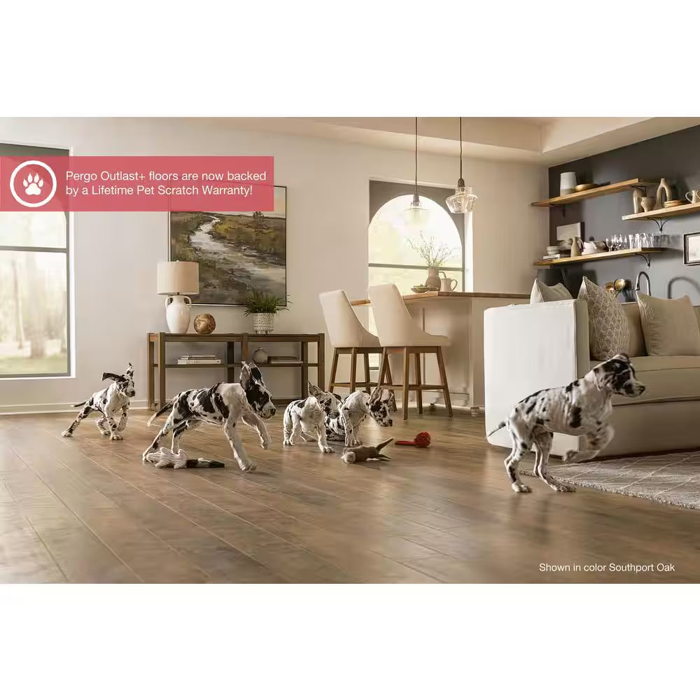 Outlast+ Antique Cherry 12 Mm T X 6.1 In. W Waterproof Laminate Wood Flooring (16.12 Sq. Ft./Case)