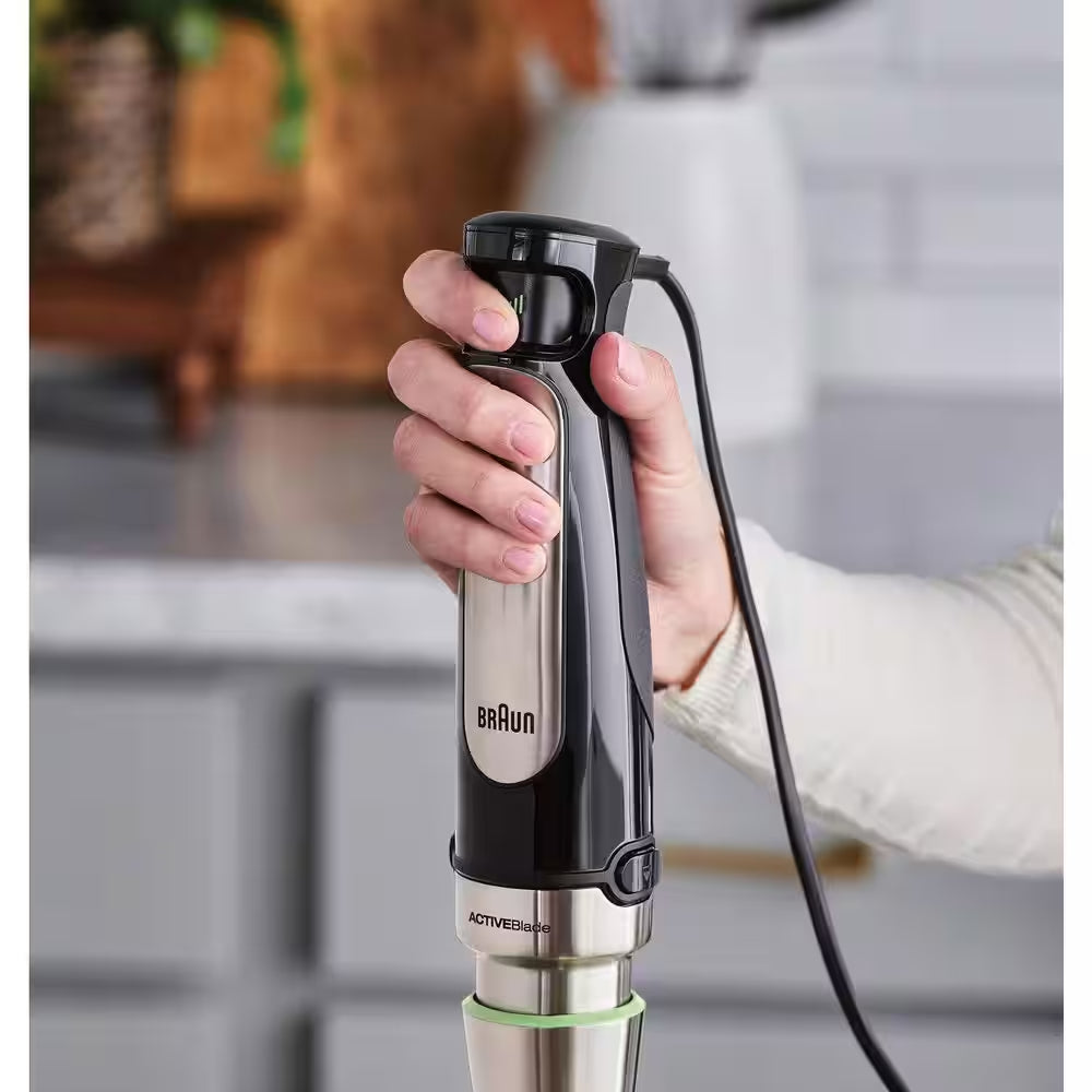 Multiquick 7 Smart-Speed Stainless Steel Immersion Blender with 500W of Power, Whisk