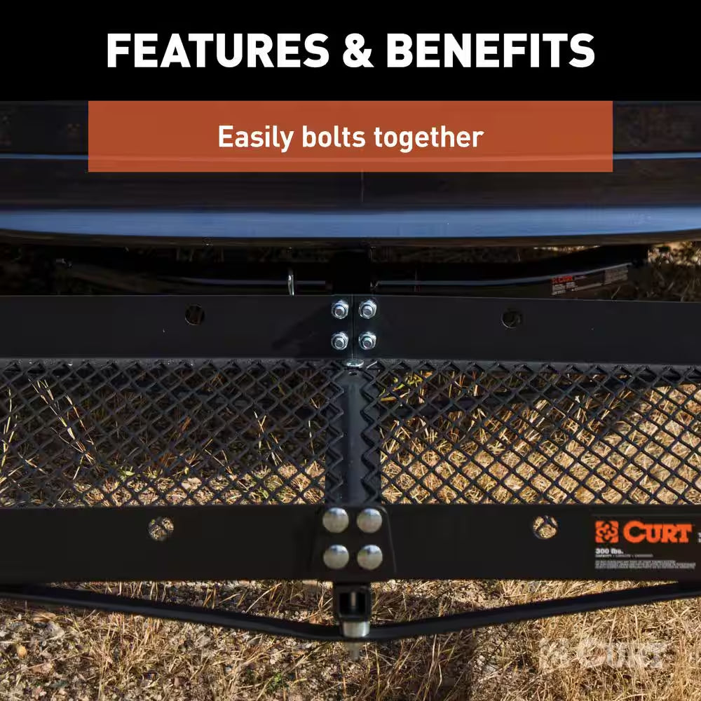 300 Lb. Capacity 48 In. X 20 In. Aluminum Bolt-Together Hitch Cargo Carrier for 2 In. Receiver