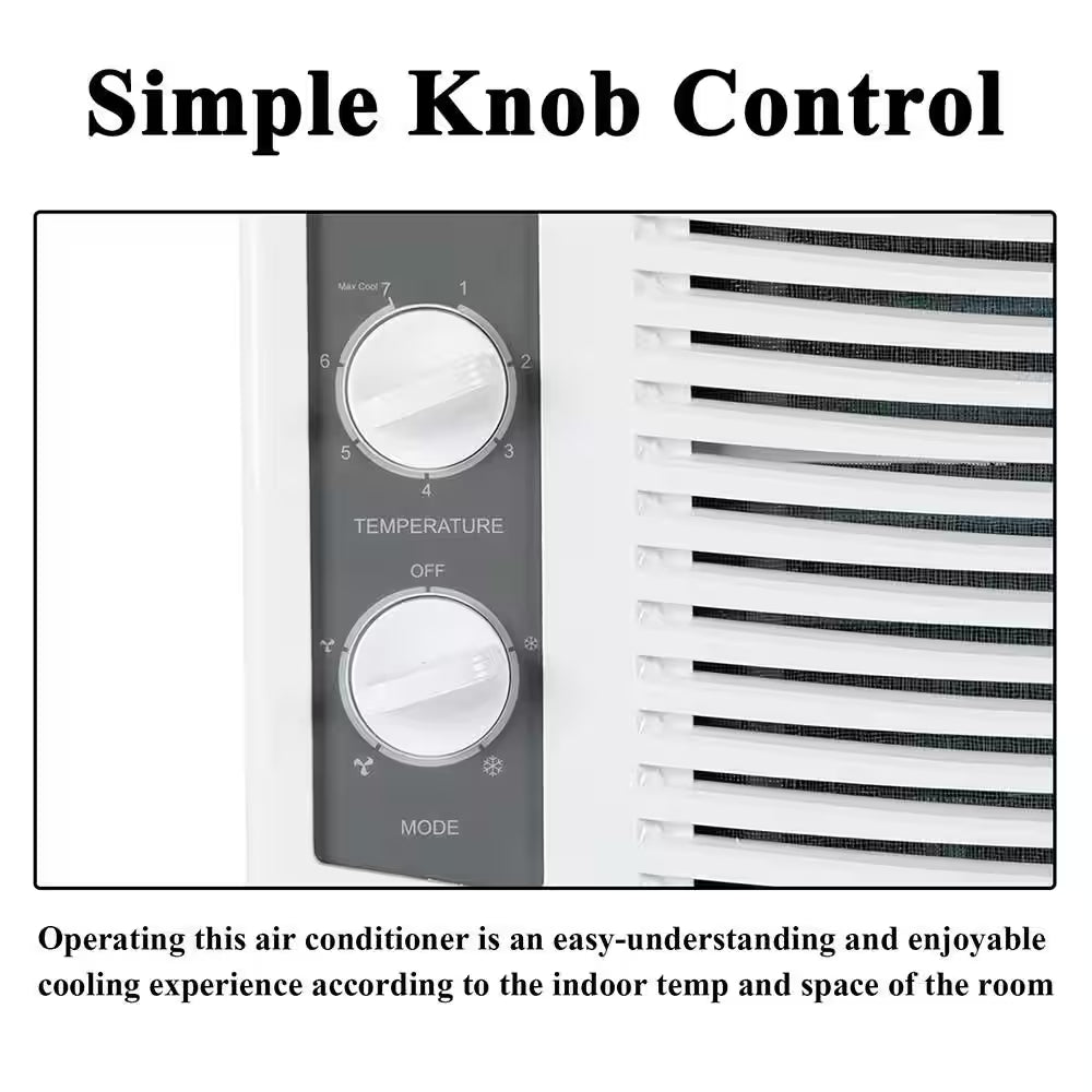 5,000 BTU (DOE) Window Air Conditioner Cools 150 Sq. Ft. in White 115-Volt