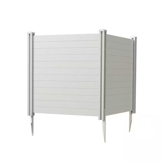 4 Ft. X 4 Ft. Premium White Vinyl Privacy Fence Panel Screen Enclosure